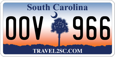 SC license plate OOV966