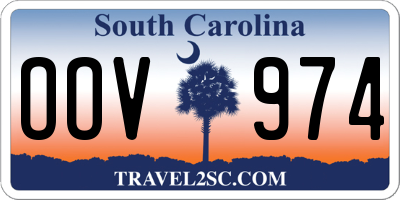 SC license plate OOV974