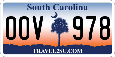 SC license plate OOV978