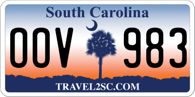 SC license plate OOV983
