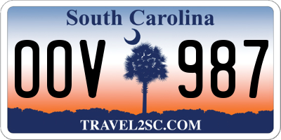 SC license plate OOV987