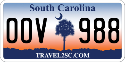 SC license plate OOV988