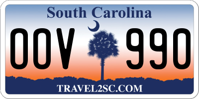 SC license plate OOV990