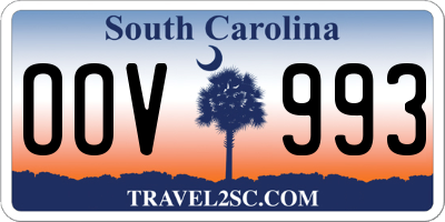 SC license plate OOV993