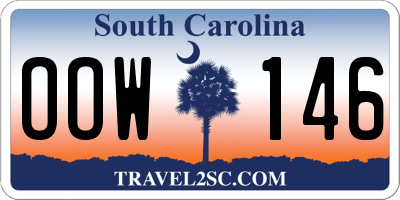 SC license plate OOW146