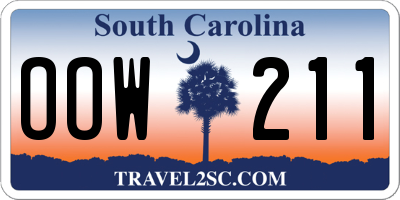 SC license plate OOW211
