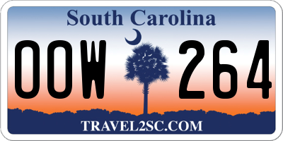 SC license plate OOW264