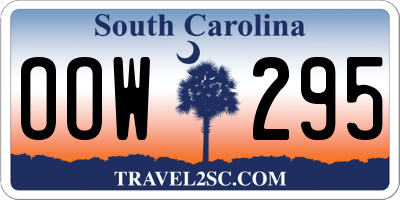 SC license plate OOW295