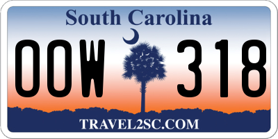 SC license plate OOW318