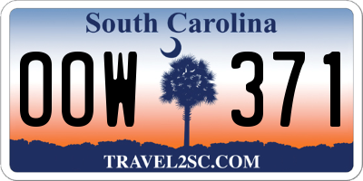 SC license plate OOW371