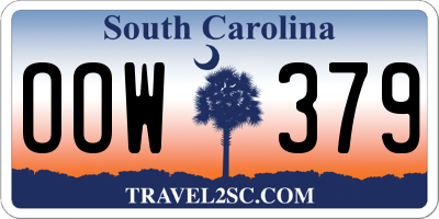 SC license plate OOW379