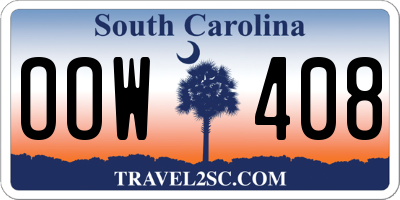 SC license plate OOW408