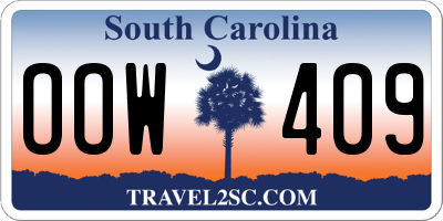 SC license plate OOW409