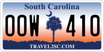 SC license plate OOW410