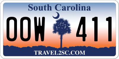 SC license plate OOW411