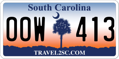 SC license plate OOW413
