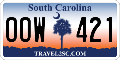 SC license plate OOW421