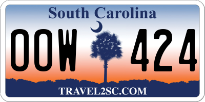 SC license plate OOW424
