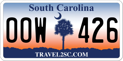SC license plate OOW426