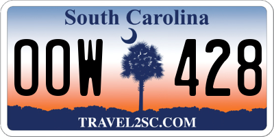 SC license plate OOW428