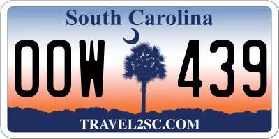 SC license plate OOW439