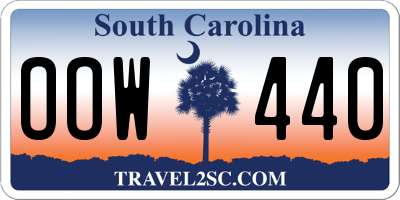 SC license plate OOW440