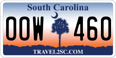SC license plate OOW460