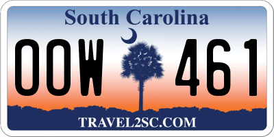 SC license plate OOW461