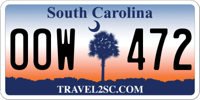 SC license plate OOW472