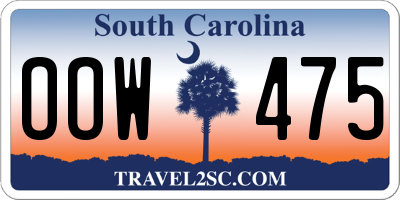 SC license plate OOW475
