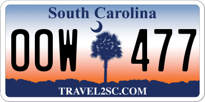 SC license plate OOW477