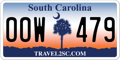 SC license plate OOW479