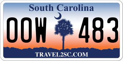 SC license plate OOW483