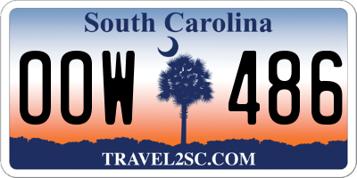 SC license plate OOW486