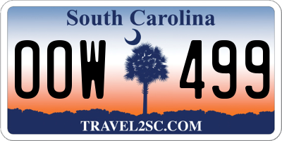 SC license plate OOW499