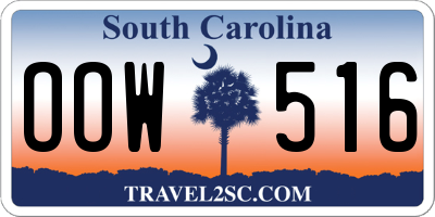 SC license plate OOW516