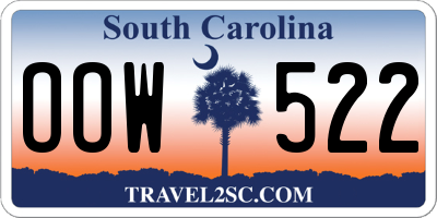 SC license plate OOW522