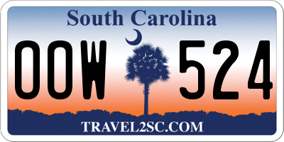 SC license plate OOW524