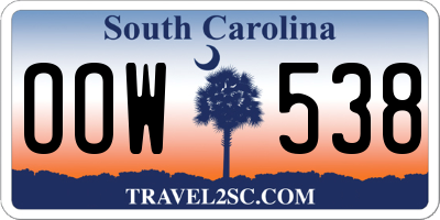 SC license plate OOW538