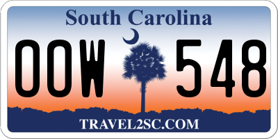 SC license plate OOW548