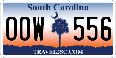 SC license plate OOW556