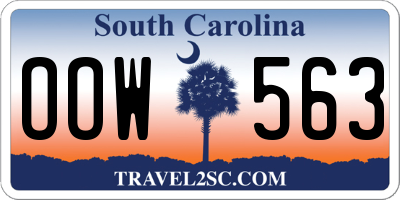 SC license plate OOW563