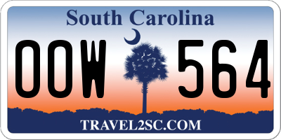 SC license plate OOW564