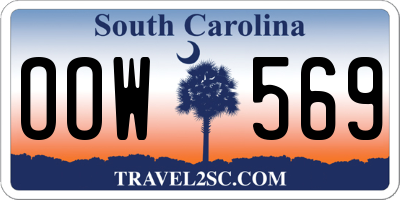 SC license plate OOW569