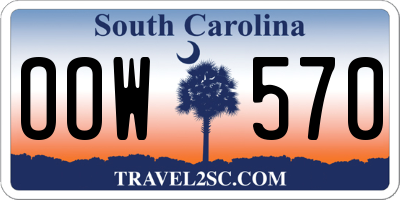 SC license plate OOW570