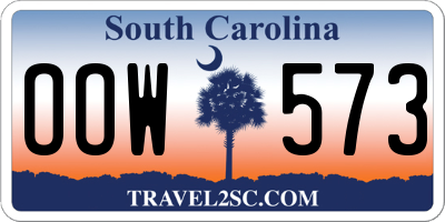 SC license plate OOW573