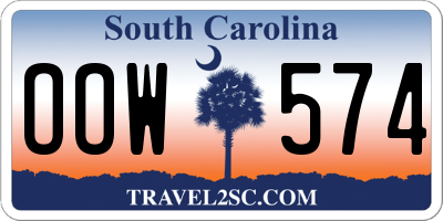 SC license plate OOW574