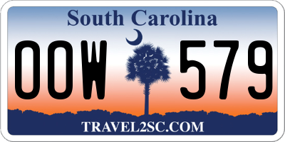 SC license plate OOW579