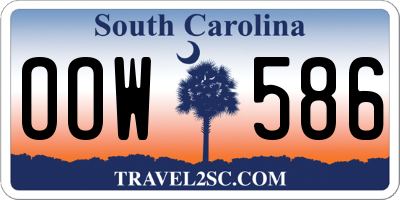 SC license plate OOW586
