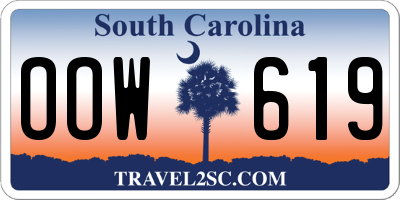 SC license plate OOW619